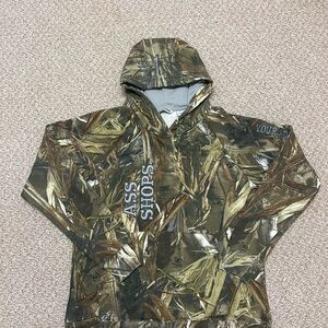 Bass Pro Shops Camo Hooded Sweatshirt in Brown and Green
